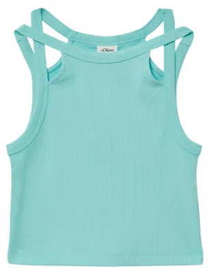 Produktbild von s.Oliver Crop-Tanktop für Kids, ärmellos mit Cut-Out und Rundhalsausschnitt