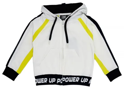 Produktbild von Neonfarbenes Mädchen-Sweatshirt mit Kapuze und Reißverschluss