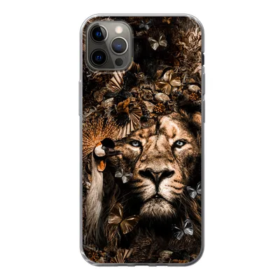 Produktbild von MuchoWow® Handyhülle Schutzhülle Hülle für iPhone 12 Pro Max Tiere - Collage - Schmetterling Silikon Softcase Handy Hülle - Hartschale