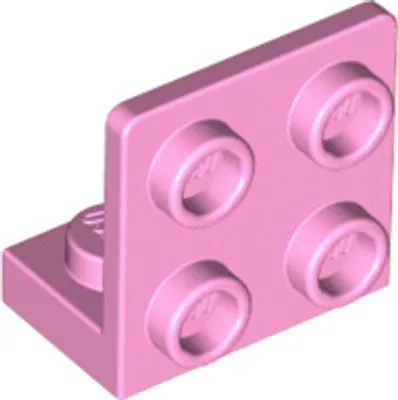 Image de Angle LEGO : 25 équerres 1x2/2x2, 90°, rose clair