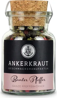 Produktbild von Bunter Pfeffer, 70g im Korkenglas