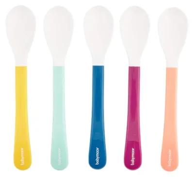 Produktbild von Babymoov Babylöffel 5er Set, extrasanft und ideal für den Start in die Beikost, spülmaschinenfest