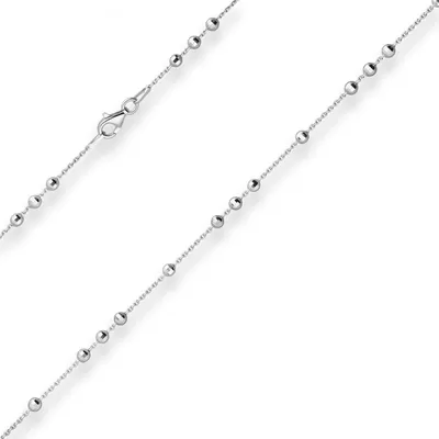 1-1mm-Fantasiekette-Kugel-aus-925-Silber-rhodiniert-45cm