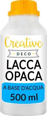 Immagine prodotto di Creative Deco Vernice Finale Opaca Acrilica | Bottiglia 500 ml Base d'Acqua | Finitura Trasparente per Legno Carta Compensato | Uso Interno ed Esterno