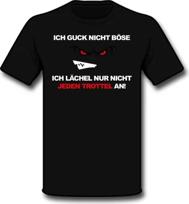 Produktbild von Ich guck nicht böse - T-Shirt