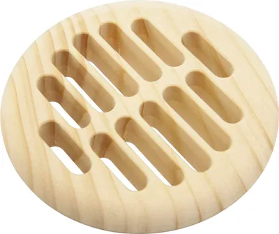 Produktbild von Lüftungsrosette Rundgitter ø 83 mm Einlass ø 68 mm Lüftungsgitter Fichte roh