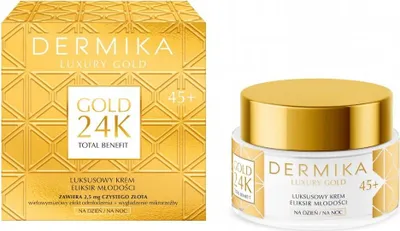 Zdjęcie produktu dla Dermika Luxury Gold 24K Krem Do Twarzy Dla Cery 45+ 50 Ml