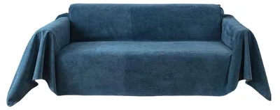 Sofabezug Antirutsch, 180x260 cm, Dunkelblau, waschbar