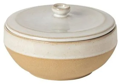 Imagen del producto de Recipiente de almacenamiento Costa Nova, 15 cm, diseño Marrakesh, color arena y blanco
