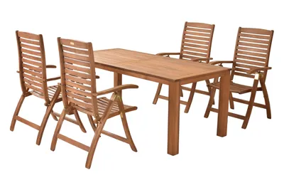 Obrázek produktu pro Merxx zahradní nábytek Paraiba 5-dílný 185x90 cm, 4x 23010-011, 1x 23135-011