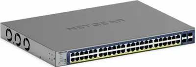 Zdjęcie produktu dla NETGEAR GS752TX, Zarządzany, Gigabit Ethernet (10/100/1000), Możliwości montowania w stelażu, 1U