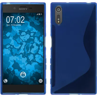 Produktbild von PhoneNatic Case kompatibel mit Sony Xperia XZs - blau Silikon Hülle S-Style + 2 Schutzfolien