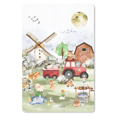 Produktbild von MuchoWow® Mauspad Mousepad Bauernhof - Traktor - Kinder - Tiere 18x27 cm - Mousepads - Maus Mat - Pad - Mausunterlage