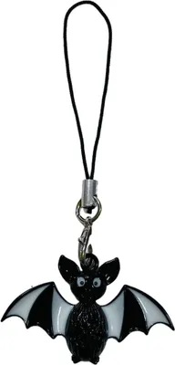 Produktbild von Fledermaus Handyanhänger Miniblings Anhänger Blutsauger Halloween schwarz weiß