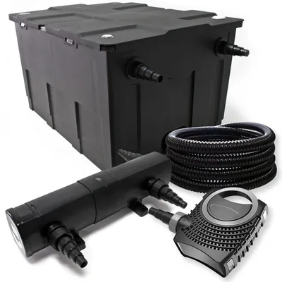 Vijverfilter-Set 60.000 l, UVC 18 W, Pumpe 80 W, Schlauch