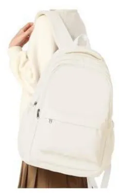 Immagine prodotto di Zaino per bambini e ragazzi, zaino per la scuola, zaino impermeabile per adolescenti, con scomparto per laptop, 44x30x15 cm, color beige