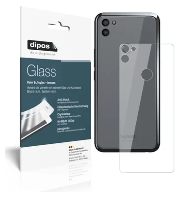 Produktbild von 2x Schutzfolie für Gigaset  GS5 Rückseite - Anti-Shock 9H Folie dipos Glass Kunststoffglas