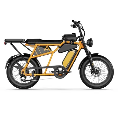 Immagine prodotto di A-Spadz CAVET Air Plus - Bicicletta grassa - Con poggiapiedi - 20 pollici - Motore 250W - 7 rapporti - Autonomia di 100 km - Freni a disco idraulici - Gialla