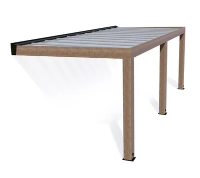 Produktbild von Palram - Canopia Helsinki 373 Terrassenüberdachung aus Holz 3x7,5 m