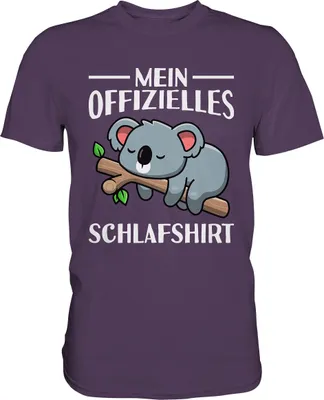 Produktbild von Offizielles Schlafshirt Nachthemd Schlafanzug Pyjama Koala T-Shirt – Urban Purple / S
