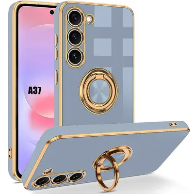 Image de Coque pour Samsung Galaxy A37 5G, Protection Antichoc Anti-Rayures Elégant avec Anneau - Bleu