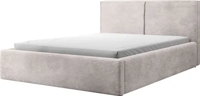 Produktbild von Selsey Doppelbett Farese - Bett mit Polsterrahmen, Cordbezug 180 cm, dunkelbeige