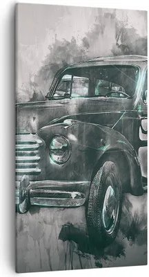 Produktbild von Bild auf Leinwand - Leinwandbild - Auto Retro - 55x100cm - Wand Bild - Wanddeko - Wandbilder - Leinwanddruck - Bilder - Kunstdruck - Wanddekoration - Leinwand bilder - Wandkunst - PA55x100-3834