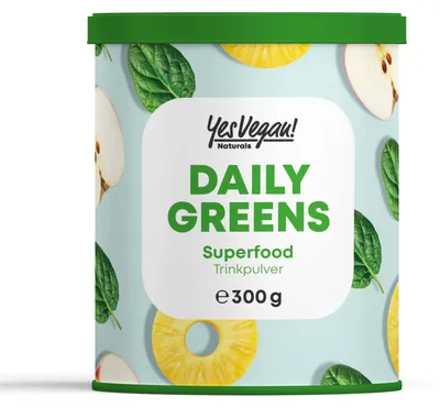 Produktbild von Daily Greens Superfood Pulver (300 Gramm) Alternative zu Athletic Greens I Vitaminen, Mineralstoffen, vegan Protein und Ballaststoffen I Smoothie Pulver