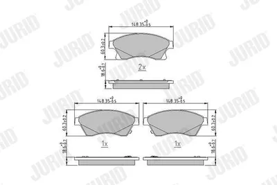Produktbild von JURID Bremsbeläge Satz Vorne für OPEL Astra J Sports Tourer (P10) 573332J