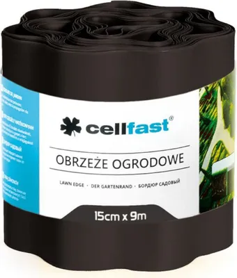 Immagine prodotto di Cellfast Palisade de gewellte Garteneinfassung, Farbe schwarz (15 cm x 9 m), Farbe schwarz