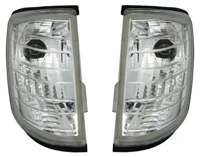 Für Mercedes E-Klasse W124 ab 1984-1995 2x Frontblinker Blinker Klarglas Chrom in der Farbe Chrom von AD TUNING GmbH & Co. KG