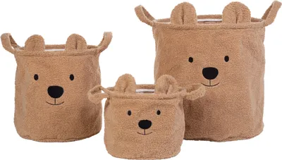 Zdjęcie produktu dla Kosze do przechowywania Childhome Teddy - 3 szt