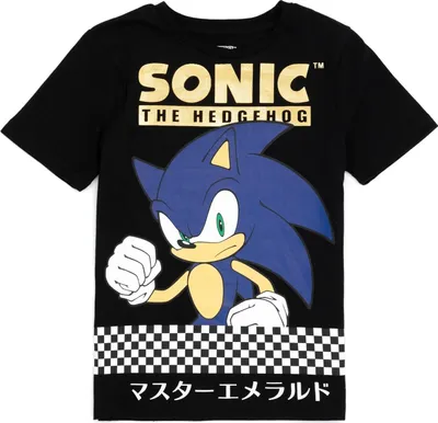 Image de Sonic The Hedgehog - T-shirt pour garçon NS7170 (122) (Noir)