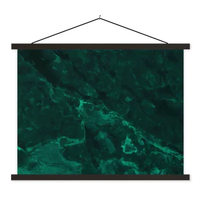 Produktbild von MuchoWow® Textilposter Marmor - Limette - Grün - Strukturiert - Marmoroptik 60x45 cm mit schwarzem Rahmen - Poster Schlafzimmer