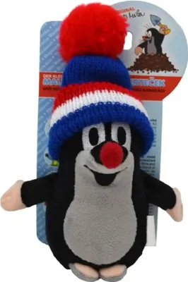 Produktbild von Der kleine Maulwurf mit blauer MützeTrikolor, 15cm, Plüschtier Maulwurf