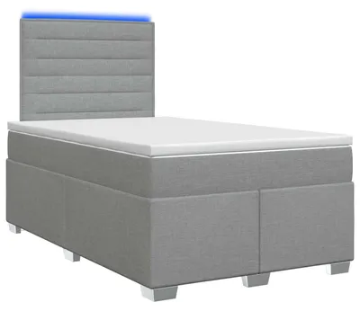 Immagine prodotto di Letto a molle con materasso grigio chiaro 120 x 190 cm in tessuto