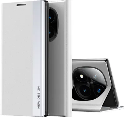 Obrázek produktu pro Pouzdro pro Xiaomi Redmi Note 14 Pro+ 5G, MagnetickéPolyuretanKožené Pouzdro s Funkcí Stojánku Bílý