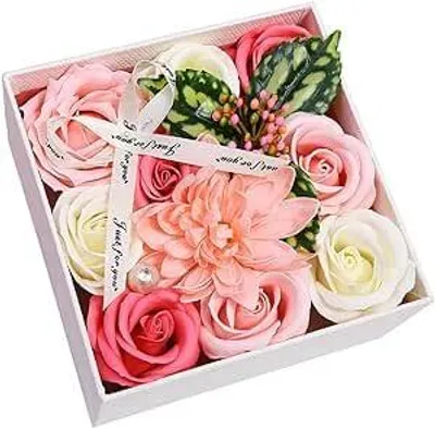 Seifenblumen Rosen in Geschenkbox, handgefertigt, Aromatherapie
