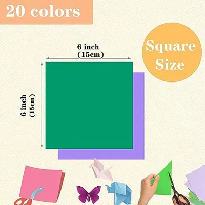 Buntes Origami-Papier Set - 120 Blätter doppelseitig 15x15 cm für kreatives Basteln