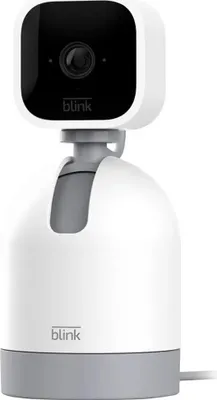 Obrázek produktu pro Blink Mini Pan-Tilt Camera, bílá pohyblivá bezpečnostní kamera pro vnitřní použití, s obousměrným zvukem, HD video