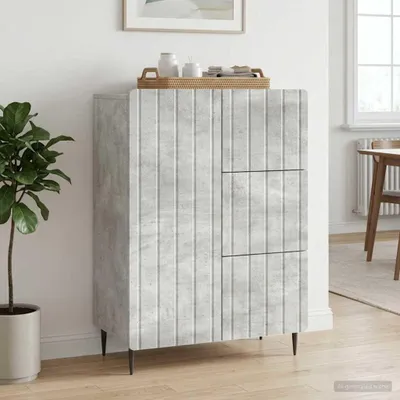 Immagine prodotto di Credenza vidaXL grigio cemento 66 x 34,5 x 91,5 cm in materiale derivato dal legno