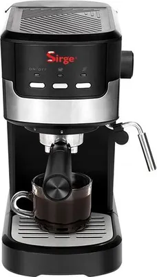 Produktbild von Espresso- und Cappuccino-Kaffeemaschine 1100 Watt, 20 bar, 2 Filter für gemahlenen Kaffee, Schwarz
