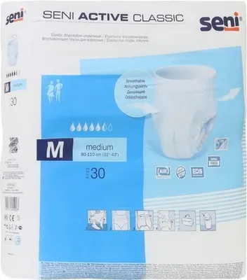 Immagine prodotto di Seni Active Classic slip per incontinenza medio, da indossare come biancheria intima - 30 pezzi
