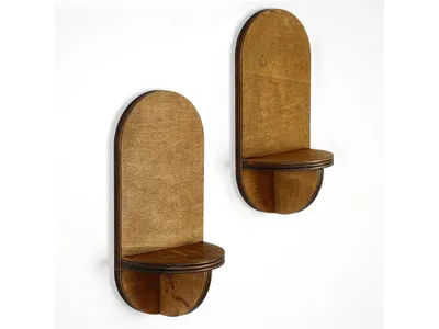 Obrázek produktu pro Skye Decor, Raf262, Wandregal, Nussbaum, 100 % SPERRHOLZ, 13 x 26 x 9 cm