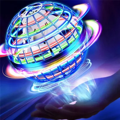 Produktbild von Fliegender Ball , Flying Spinner, Magic Hover Schwebe Ball, Magischer Ball, Zauberball, LED UFO Ball Toys, Bumerang, Spielzeug Drohne Blue