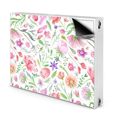 Produktbild von Magnet Heizkörperabdeckung Heizkörperverkleidung Verkleidung Abdeckung 110x60 cm - Lackierte Blumen