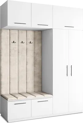 Produktbild von Masseno Garderobe-Set REMA 180/240/60 cm Modern Garderobenschrank Weiß