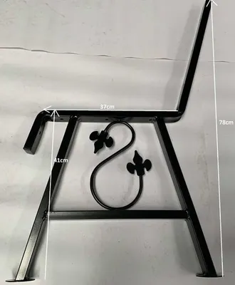 Immagine prodotto di Gambe di panchina 2pcs. nero 37x78cm panca corridori panchina telaio in metallo panca da giardino gambe