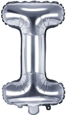 Produktbild von Folienballon Buchstabe "I", 35cm, silber, 1 Stk.