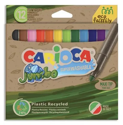 Produktbild von Carioca Eco Family Jumbo Filzstift Mehrfarbig 12 Stück(e)